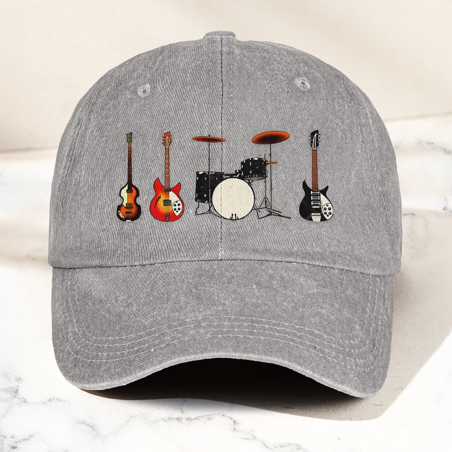 The Beatles Gear from the Shea Stadium concert Vintage Denim Cap – Retro Band Cap Gift For Dad (With Box)