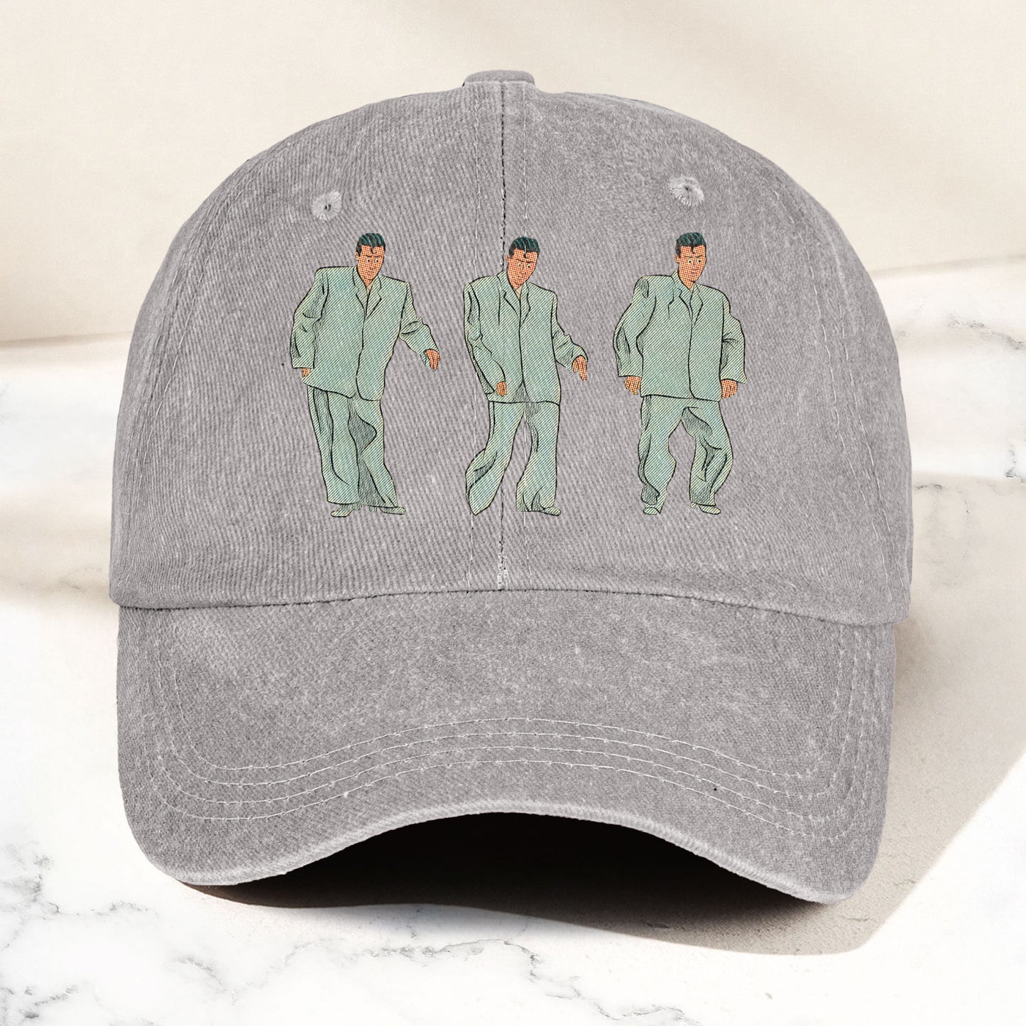 Vintage Comic Talking Heads Denim Cap – Talking Heads Tribute Merch Dad Hat (With Box)