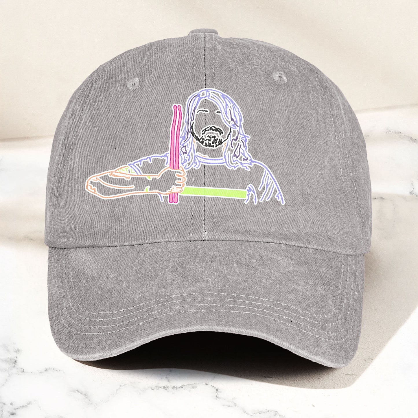 Dave Grohl Denim Cap – Retro Foo Fighters Merch Gift for Dad (With Box)