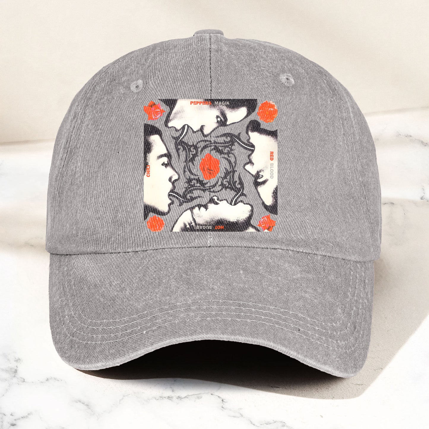 Blood Sugar Sex Magik Graphic Denim Cap – Vintage Red Hot Chili Peppers Album Merch Gift for Dad (With Box)