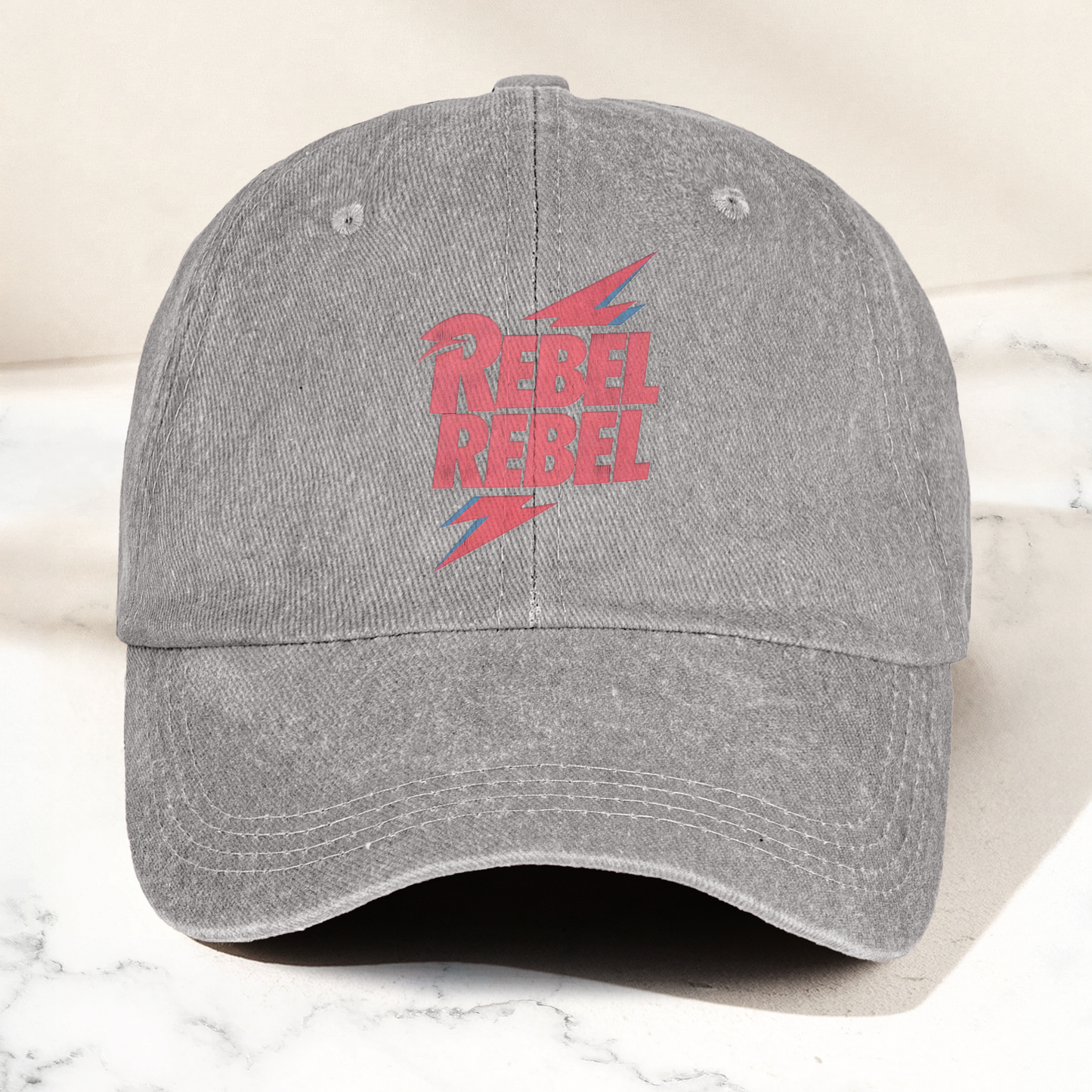 David Bowie Rebel Rebel Denim Cap – Retro Music Cap Gift For Dad (With Box)