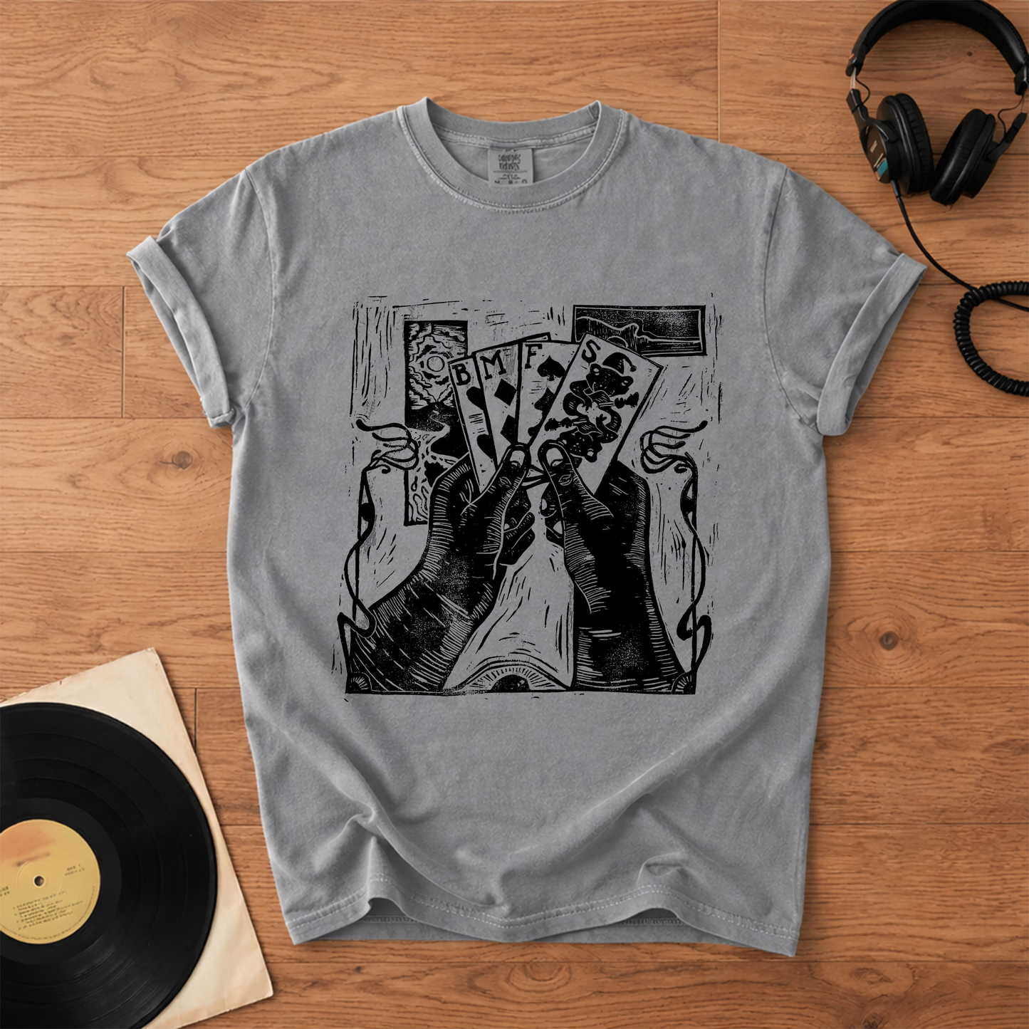 Billy Strings BMFS Playing Cards Graphic T-Shirt – Retro Rock Metal Music Fan Merch Tee