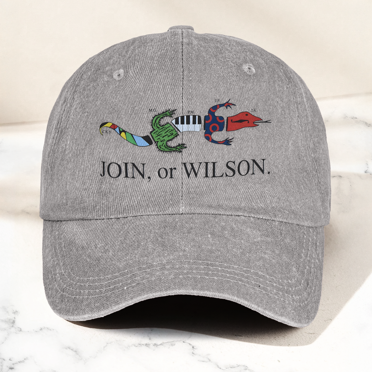 Join or Wilson Vintage Denim Cap – Retro Music Wilson Band Cap Gift For Dad (With Box)