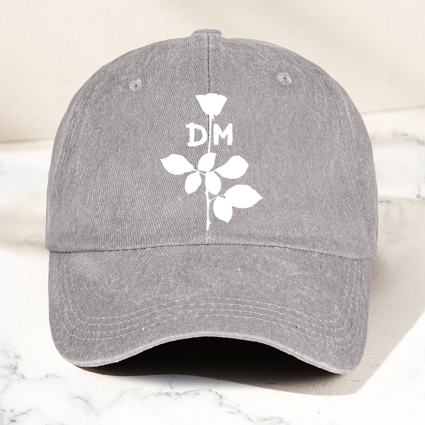 Depeche Mode Rose Denim Cap – Retro  Depeche Mode Tribute Merch Dad Hat (With Box)