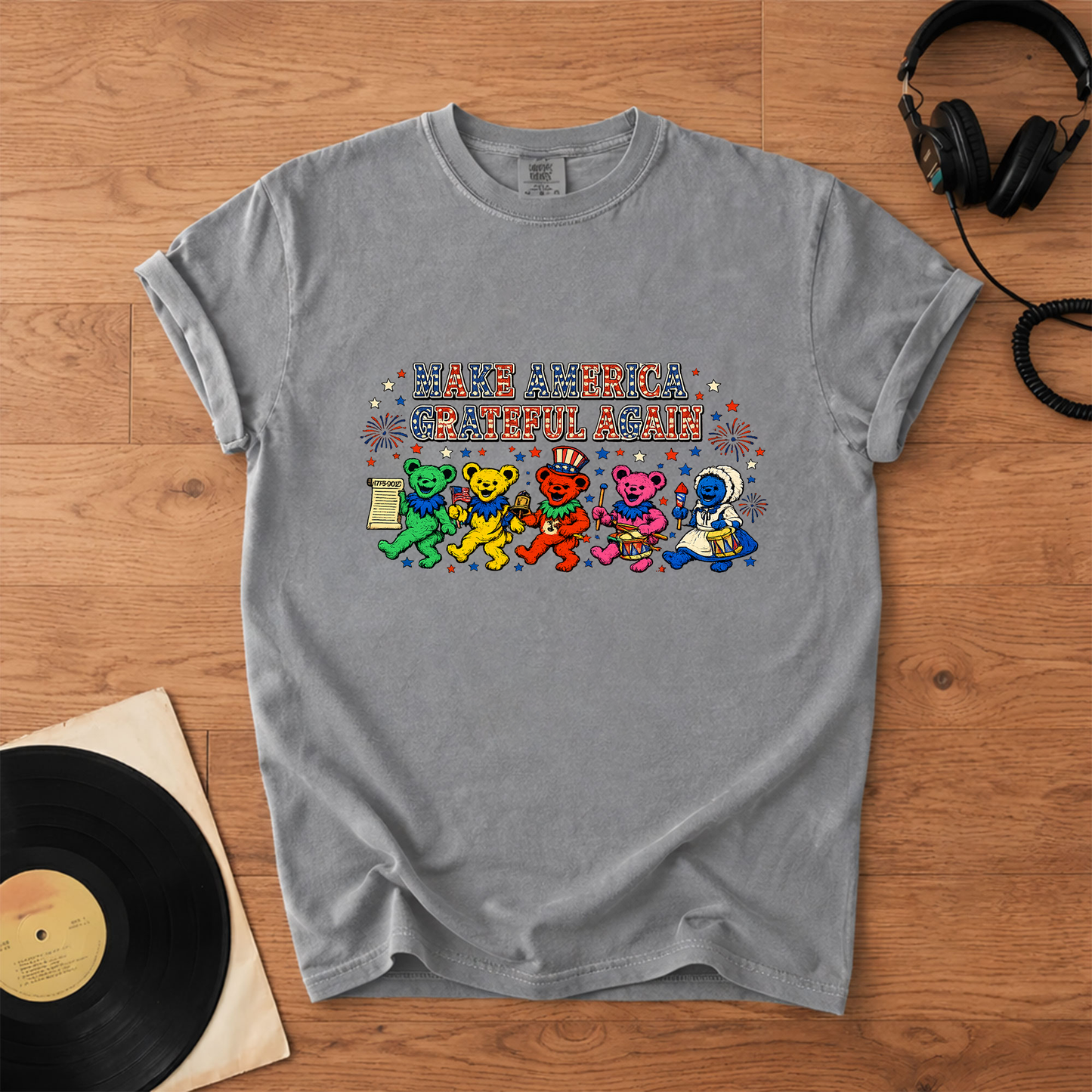 Grateful Dead Make America Grateful Again Graphic 4th of July Patriotic T-Shirt – Retro Rock Metal Music Fan Merch Tee