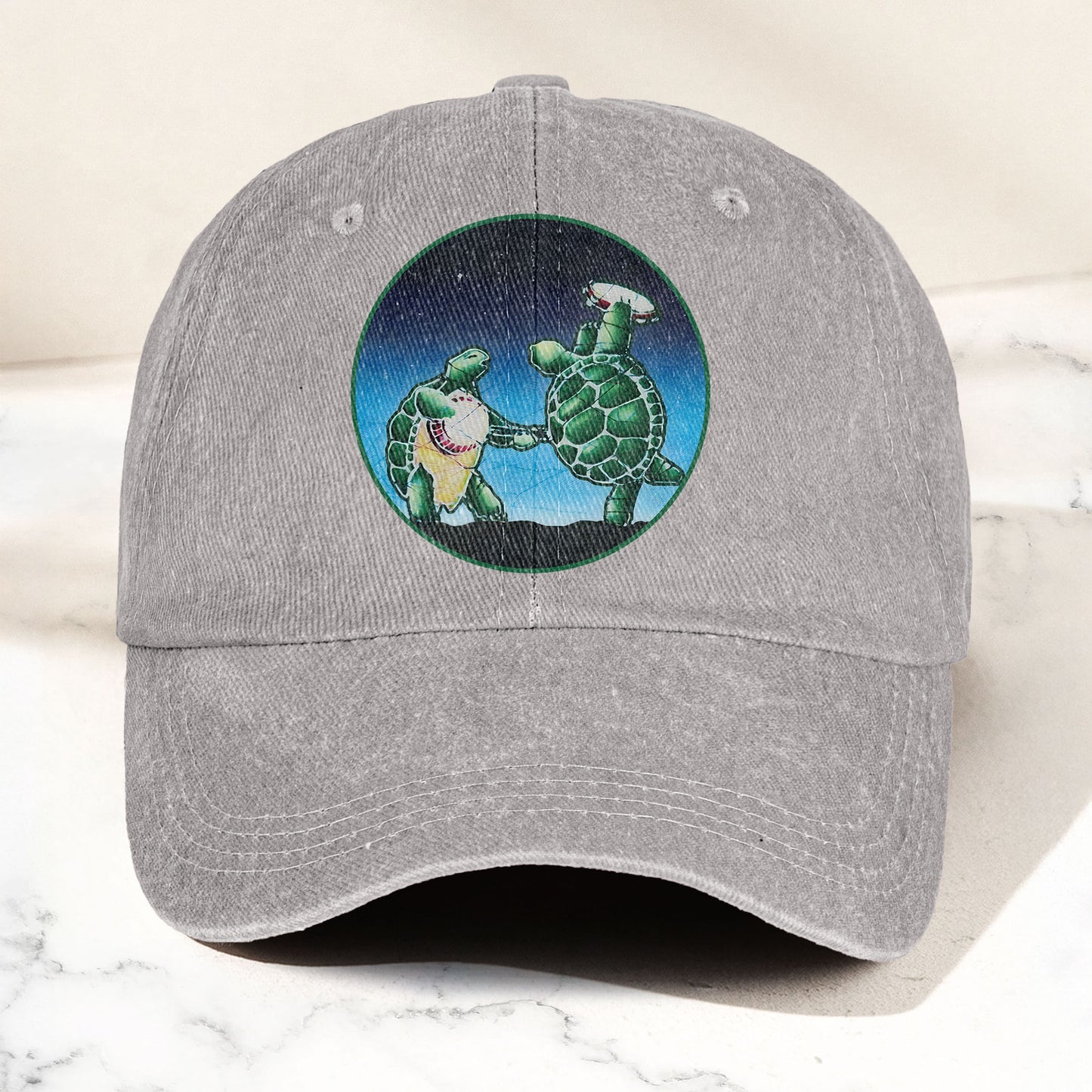 Grateful Dead Terrapin Station Denim Cap – Grateful Dead Tribute Merch Dad Hat (With Box)