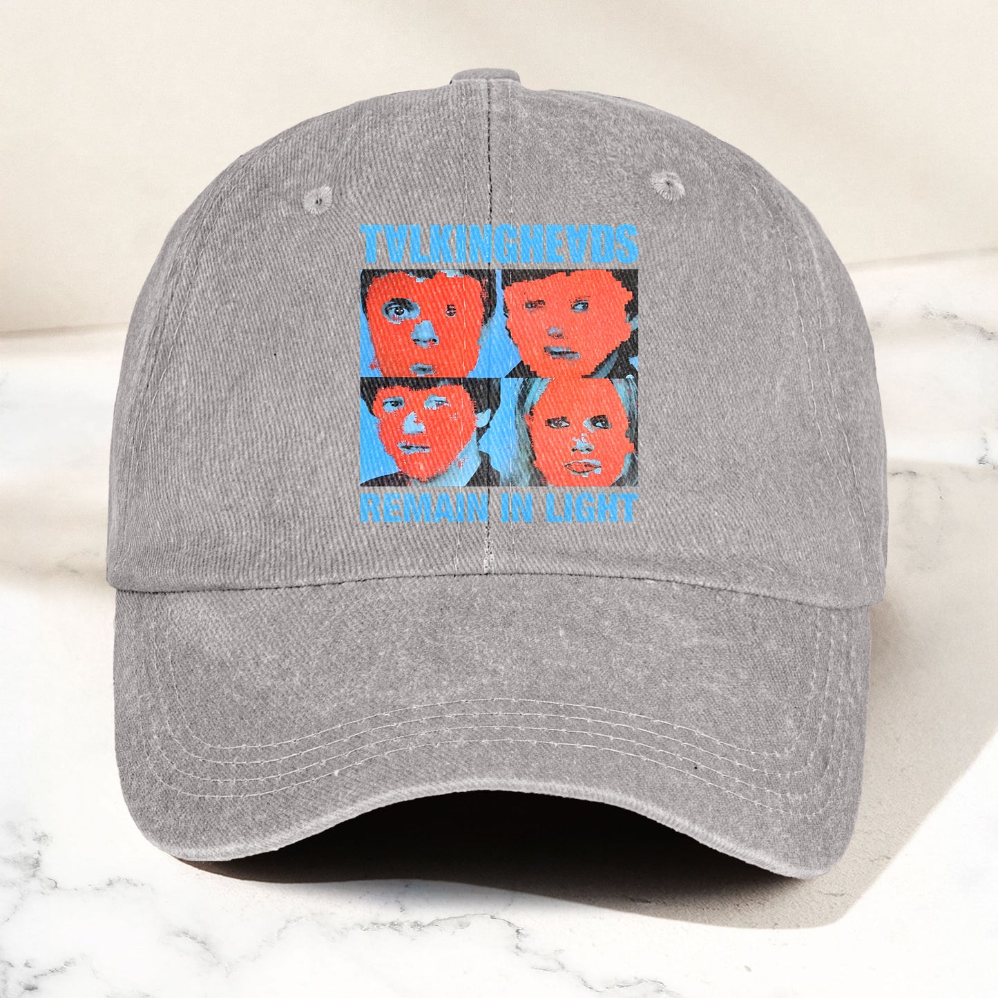 Talking Heads Remain in Light Punk Rock Music Denim Cap – Retro Music Fan Cap Gift For Dad (With Box)