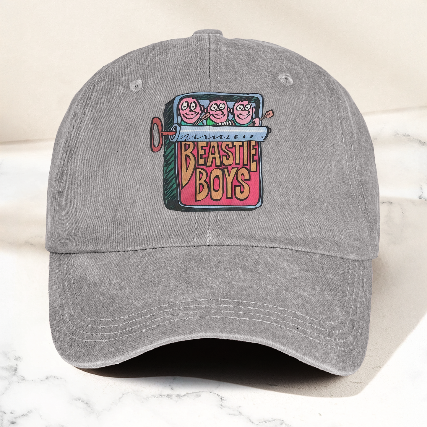 Beastie Boys Hello Nasty Graphic Denim Cap – Retro Rock Music Fan Cap Gift For Dad (With Box)