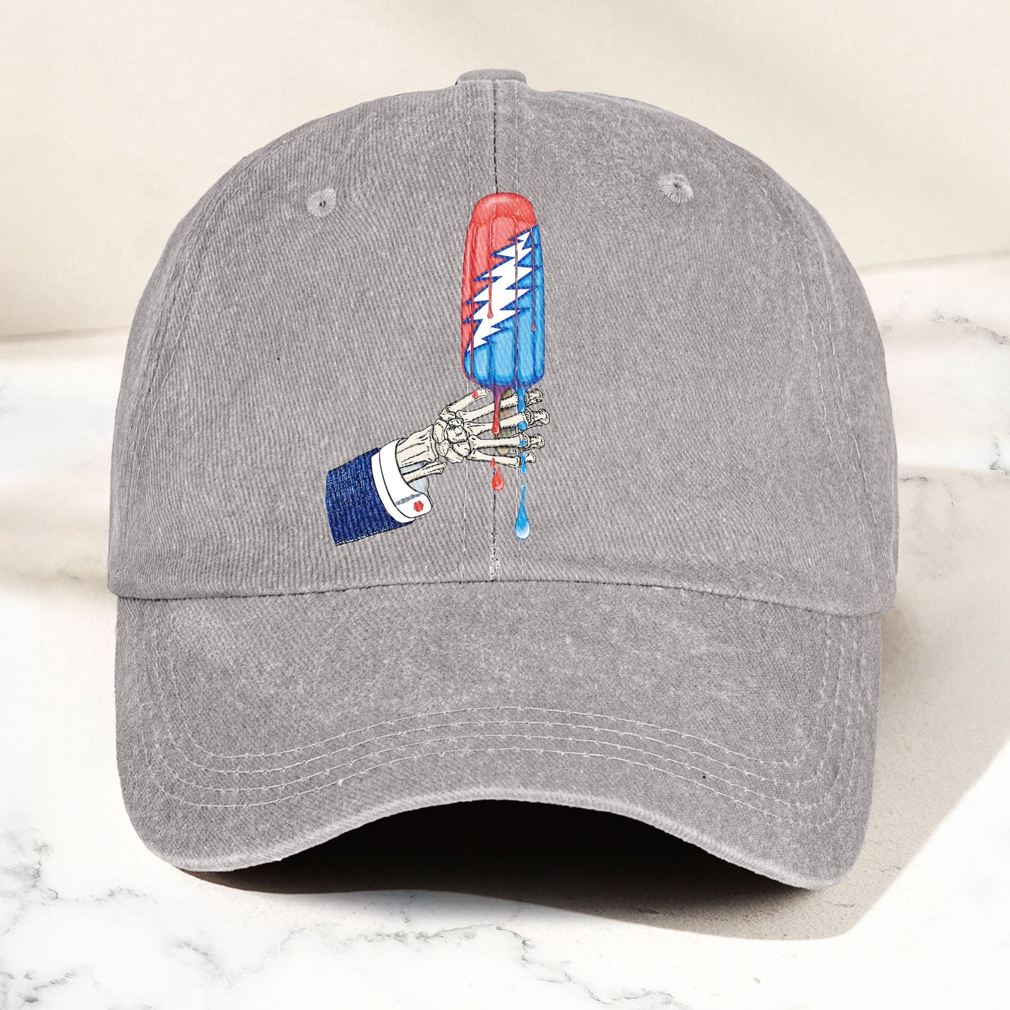 Grateful Dead Rocket Pop Denim Cap – Retro Music Fan Merch Cap Gift For Dad (With Box)