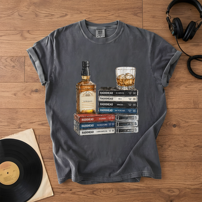Radiohead Cassette Album Collection T-Shirt – Retro Music Jimmy Buffett Merch Tee