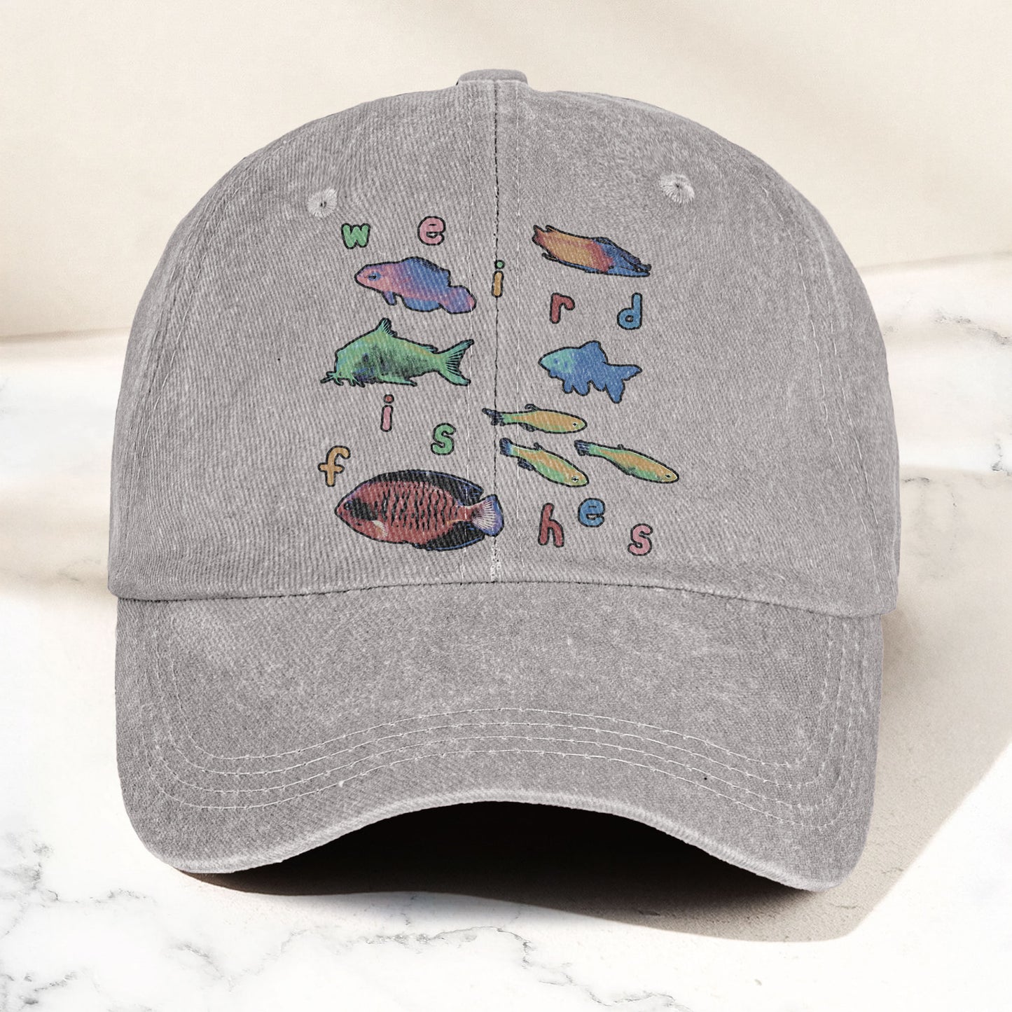 Radiohead Weird Fishes Denim Cap – Radiohead Tribute Merch Dad Hat (With Box)