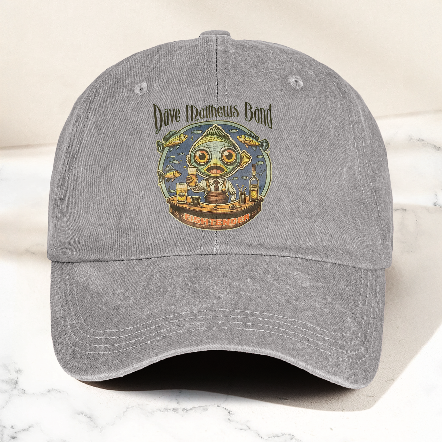 Dave Matthews Band Fishtender Denim Cap – Retro Music Cap Gift For Dad (With Box)