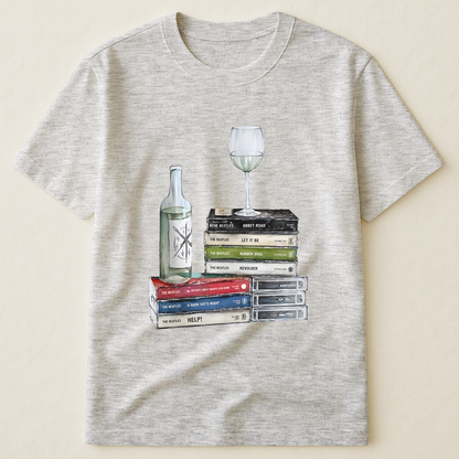 The Beatles Cassette Album Collection T-Shirt – Retro Music The Beatles Merch Tee