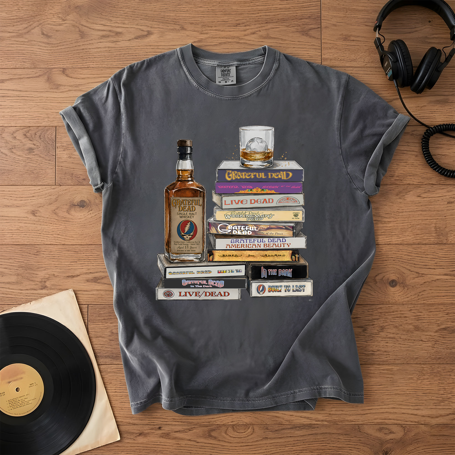 Grateful Dead Cassette Collection T-Shirt – Retro Rock Music Grateful Dead Band Merch Tee