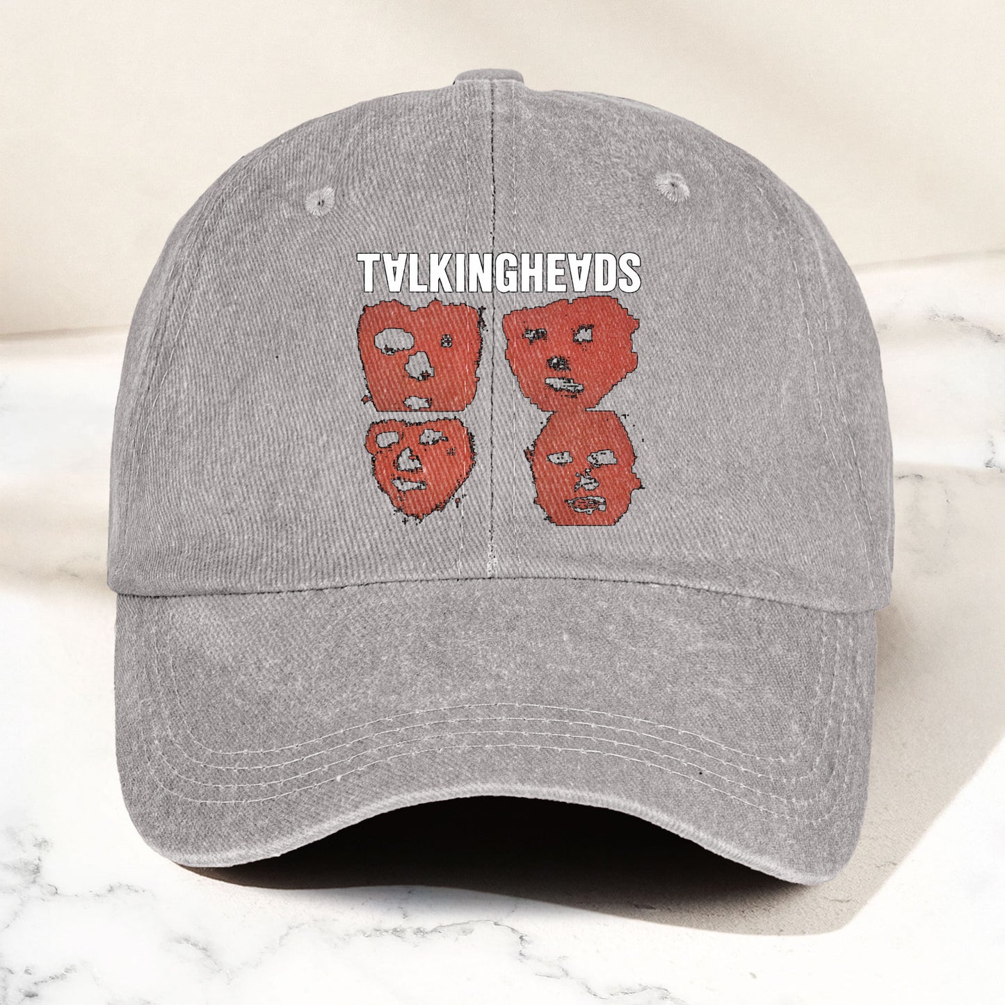Talking Heads Graphic Remain in Light  Graphic Denim Cap – Retro Music Fan Cap Gift For Dad (With Box)