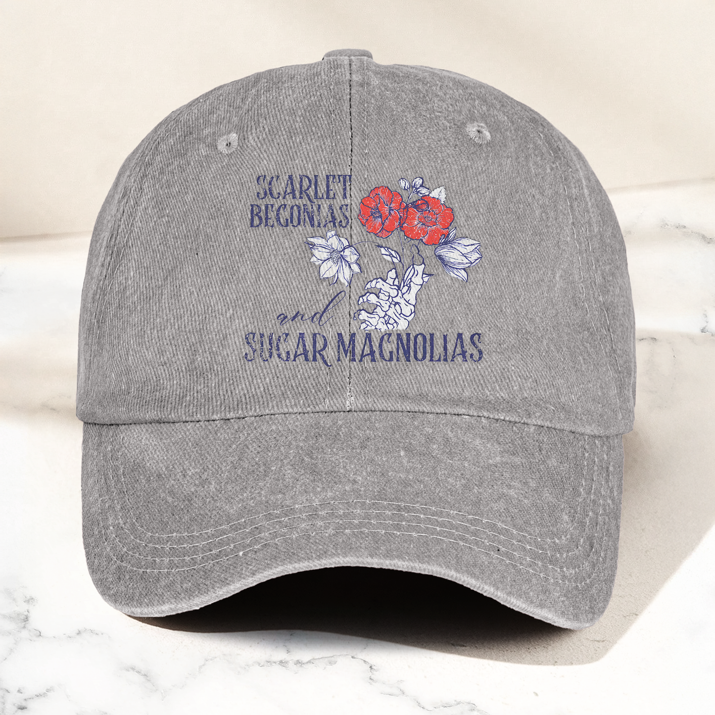 Grateful Dead Scarlet Begonias Denim Cap – Vintage Music Grateful Dead Merch Gift for Dad (With Box)