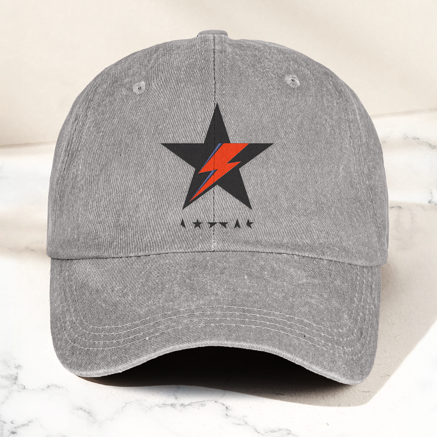David Bowie Blackstar Ziggy Lightning Denim Cap – Retro Music Cap Gift For Dad (With Box)