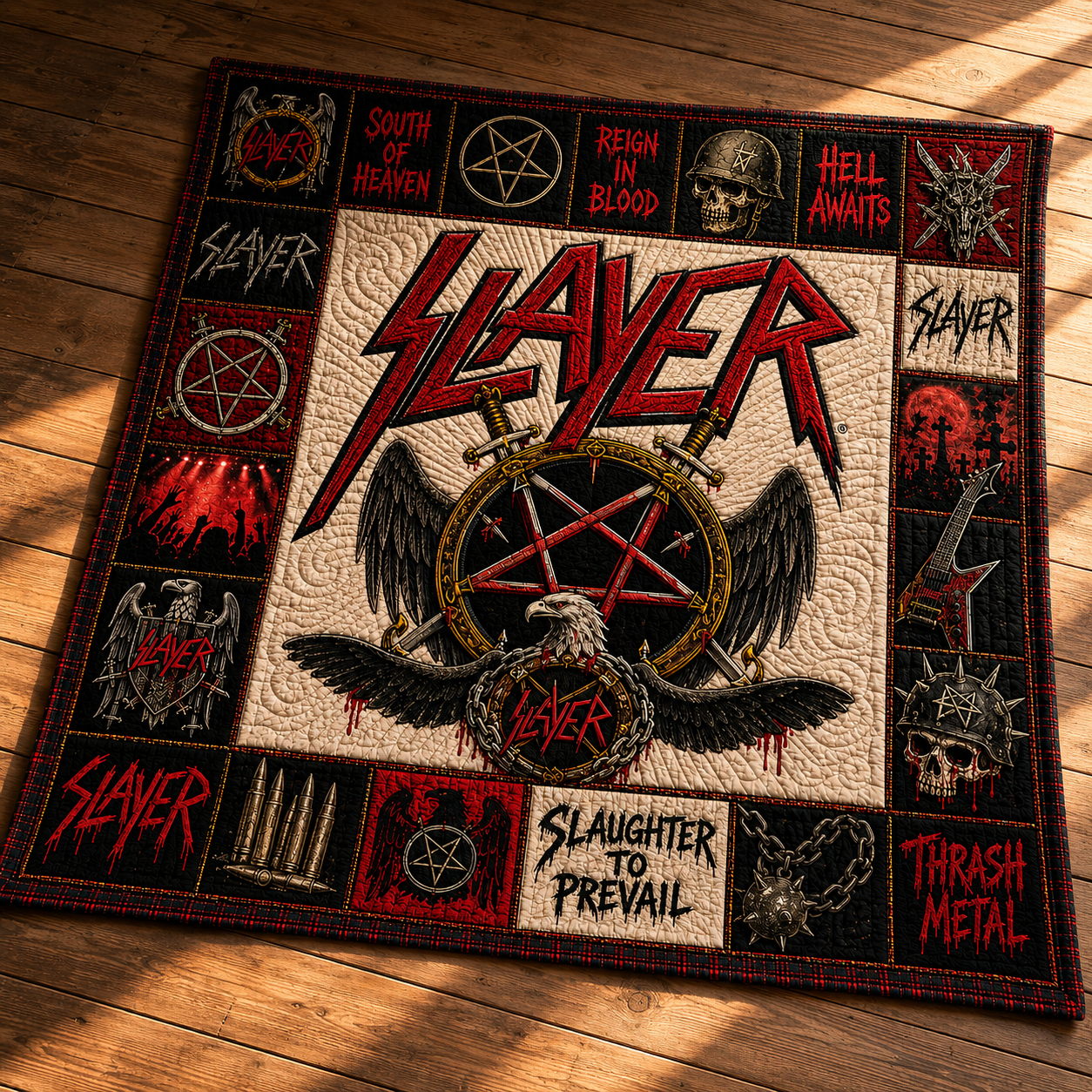 Slayer Quilt Blanket – Forever Rock And Roll High Quality Quilt Blanket Version 1