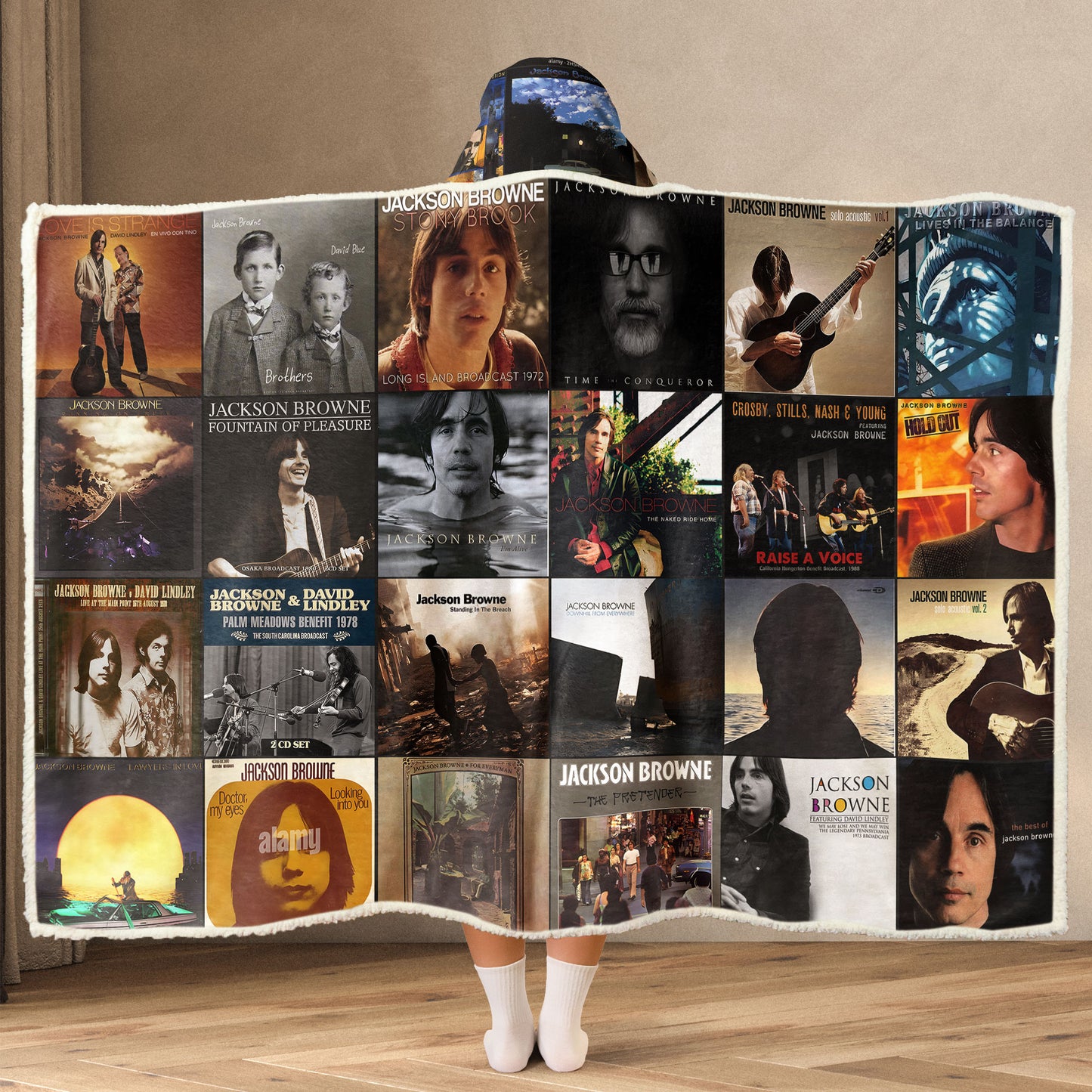 Jackson Browne Wearable Hooded Blanket – A Soft Embrace of Classic Singer-Songwriter Nostalgia
