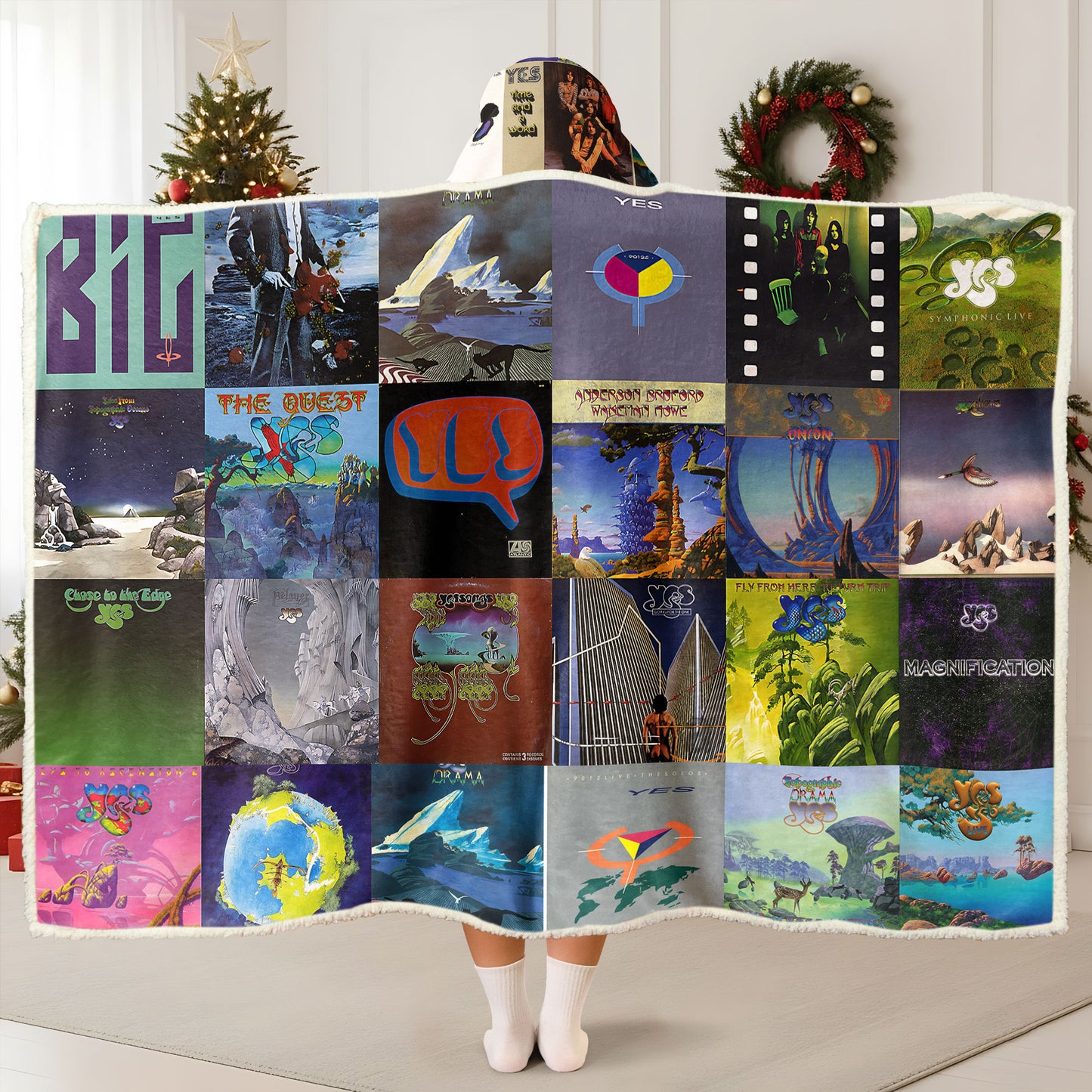 YES Wearable Hooded Blanket – A Cozy Wrap of Progressive-Rock Magic & Retro Wonder