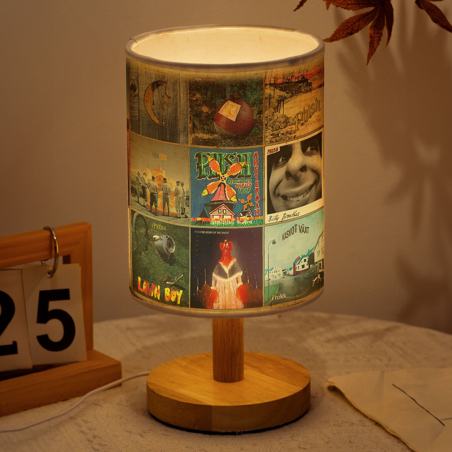 Phish Album Cover Collage Table Lamp – Jam Band Music Home Decor