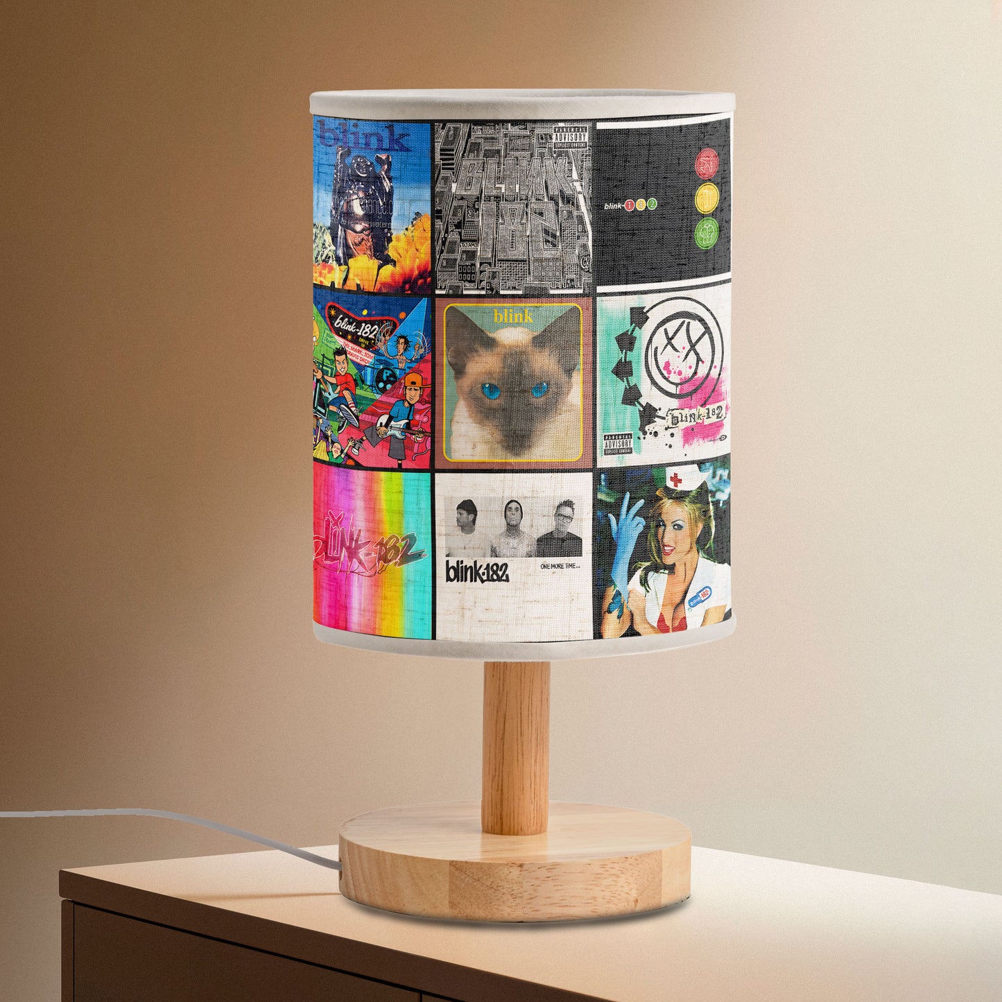 Blink-182 Fabric Lamp – Iconic Album Cover Table Light