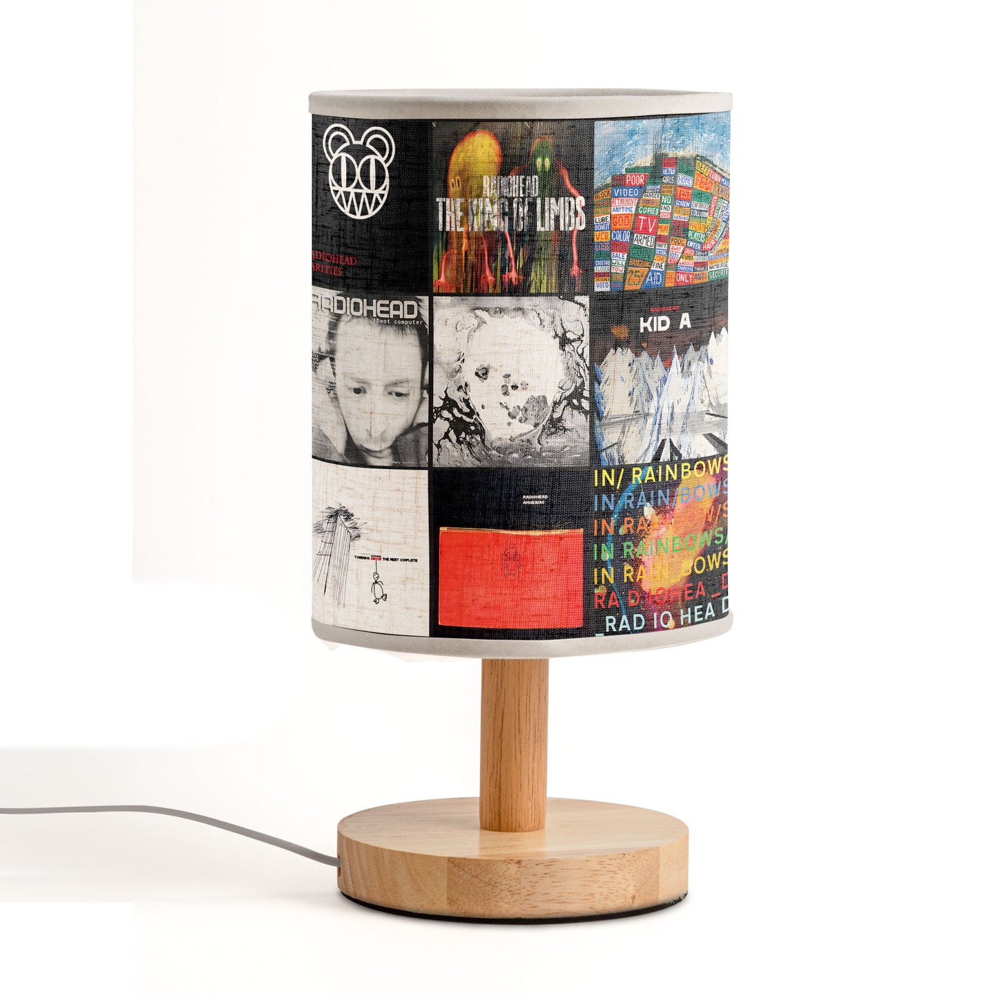 Radiohead Album Cover Fabric Lamp – Alternative Rock Fan Table Light