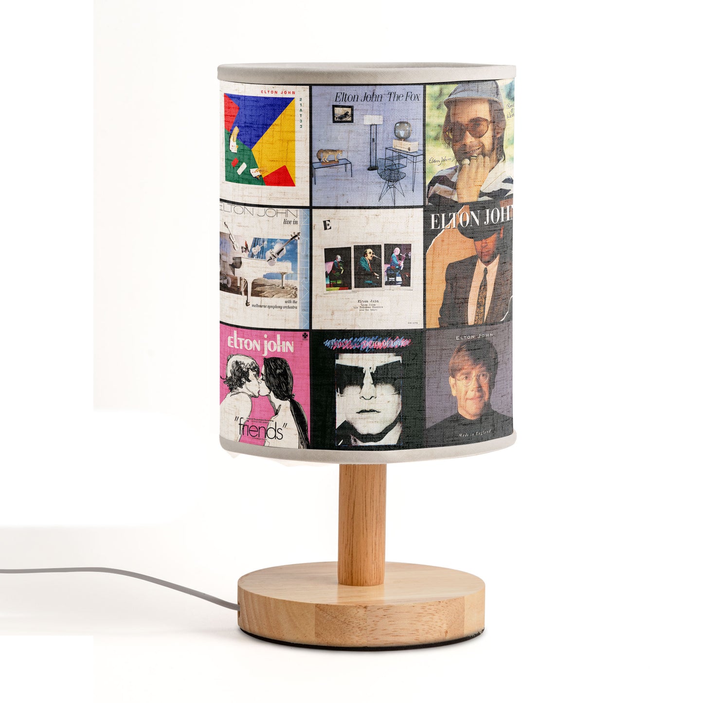 Elton John Album Cover Fabric Lamp – Legendary Pop Rock Table Light
