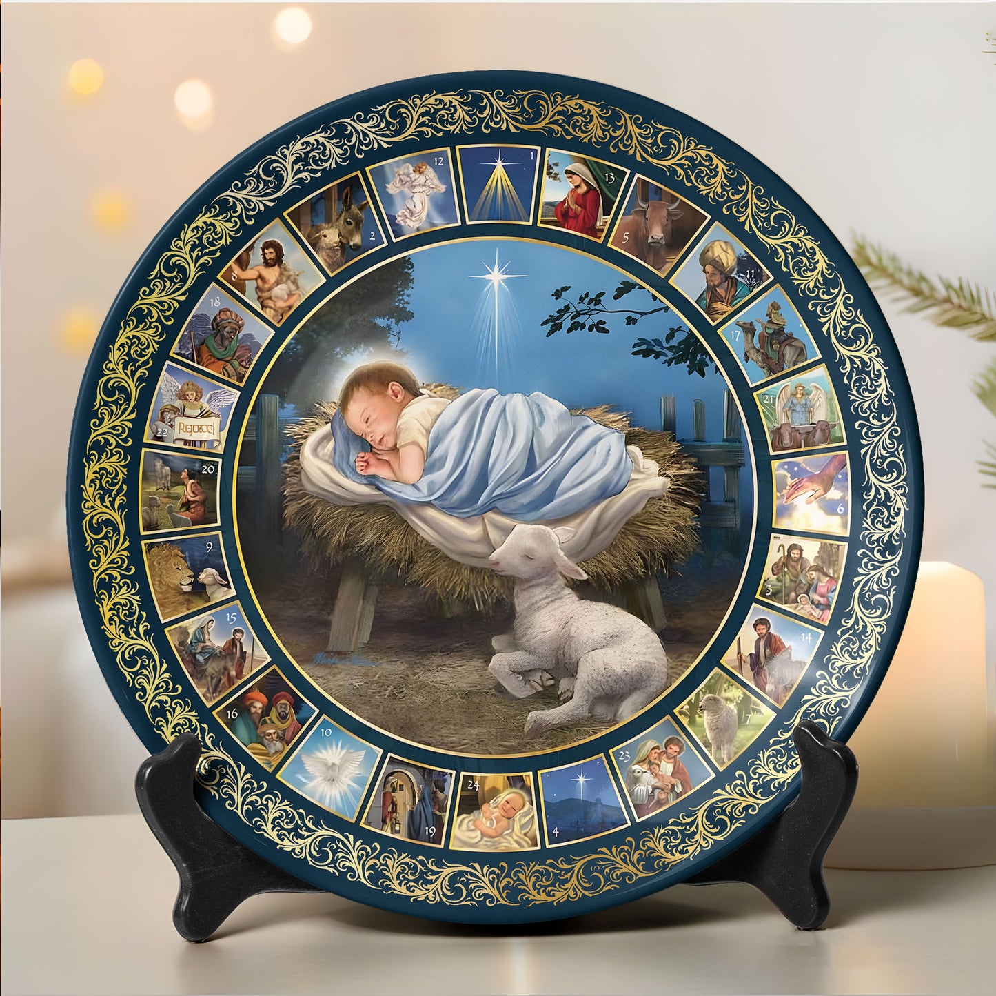 Nativity Christmas Decorative Plate – Holy Night Collection