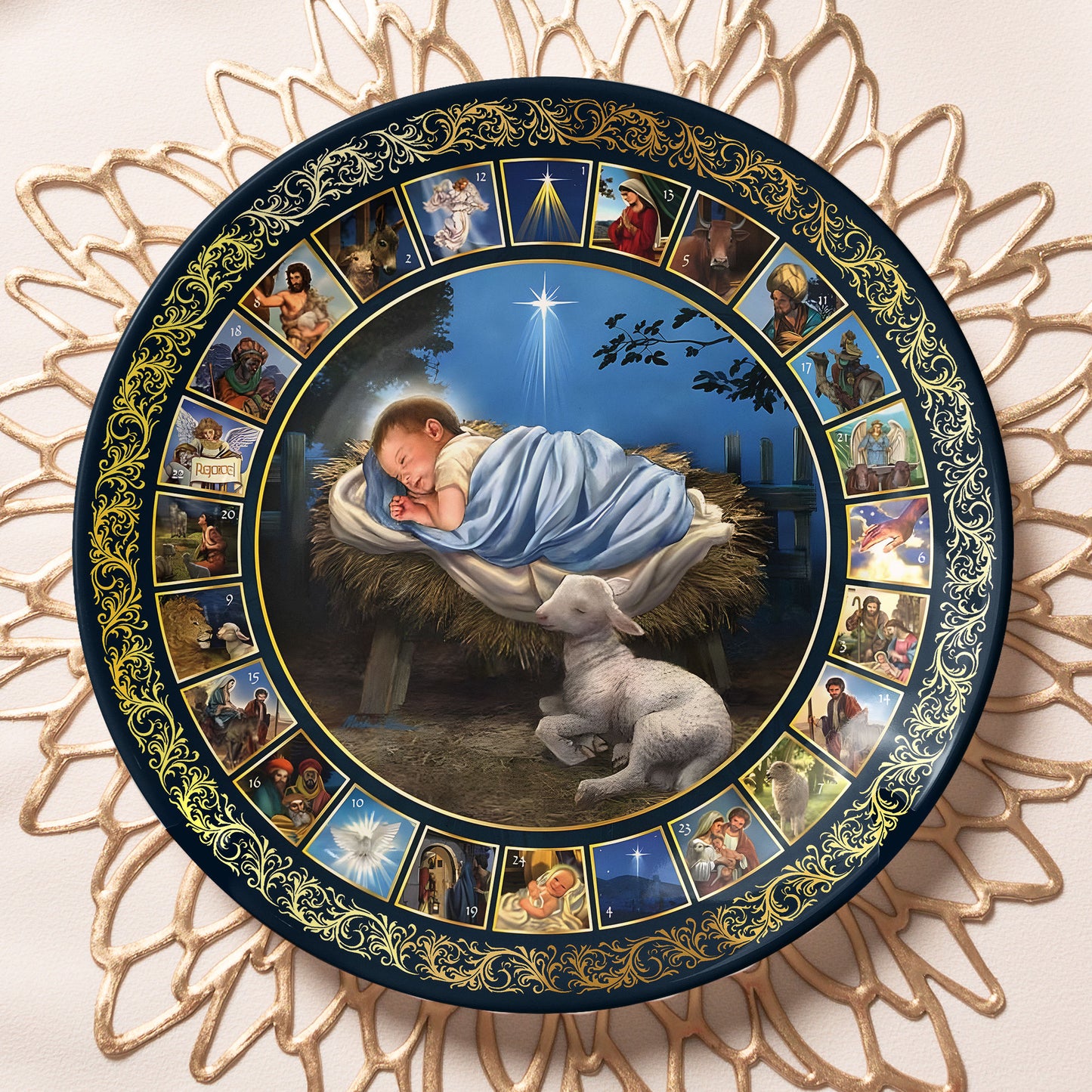 Nativity Christmas Decorative Plate – Holy Night Collection