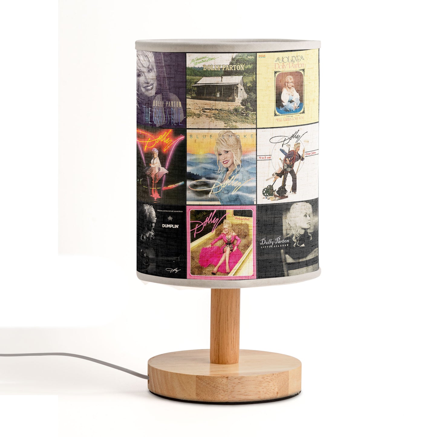 Dolly Parton Album Collage Lamp – Country Music Nostalgia Home Decor