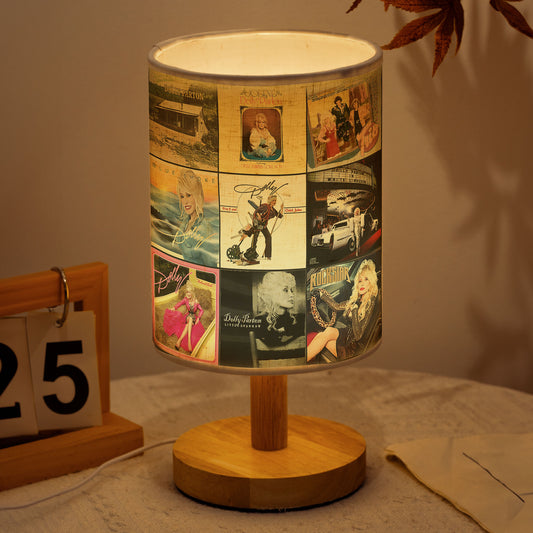 Dolly Parton Album Collage Lamp – Country Music Nostalgia Home Decor