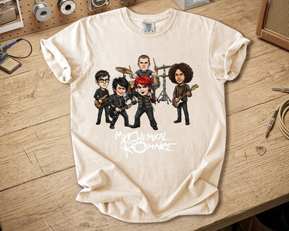 My Chemical Romance Comfort Colors Tee – Band Members Tribute Classic Emo Rock Shirt