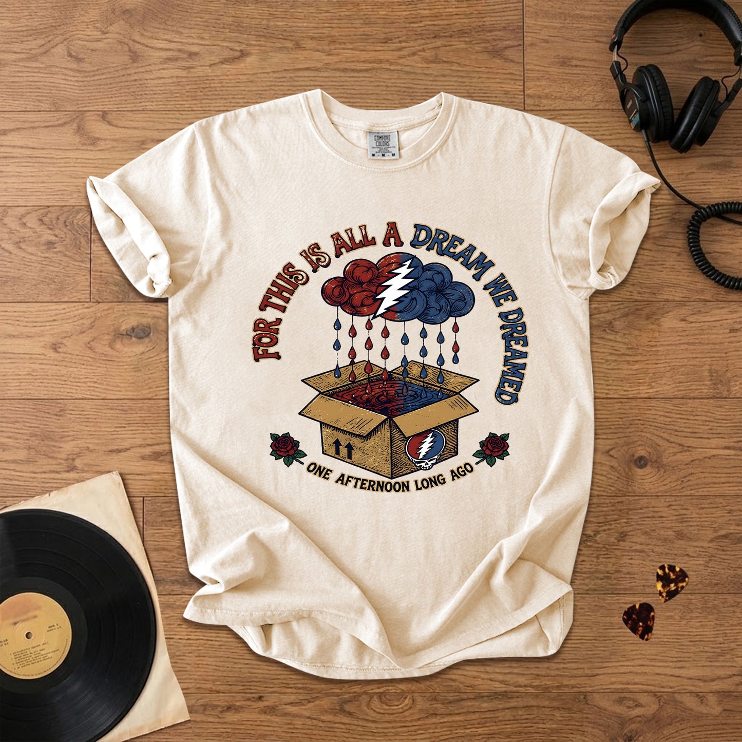Grateful Dead For This Is All A Dream We Dreamed Graphic T-Shirt – Retro Rock Metal Music Fan Merch Tee