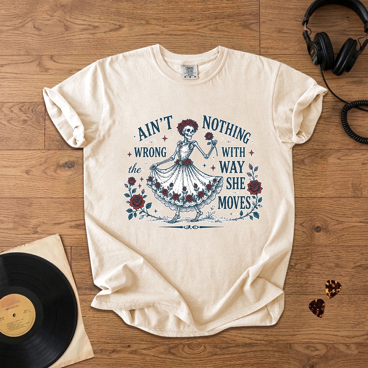 Grateful Dead Sugar Magnolia Ain't Nothing Wrong Skeleton T-Shirt – Retro Rock Metal Music Fan Merch Tee