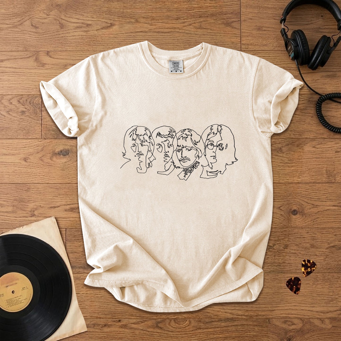 The Beatles The White Album Sketch Faces  T-Shirt – Retro Music Band Merch Tee
