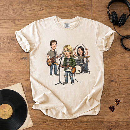 Nirvana Vintage Grunge Band Graphic T-Shirt – Retro Music Fan Comfort Tee