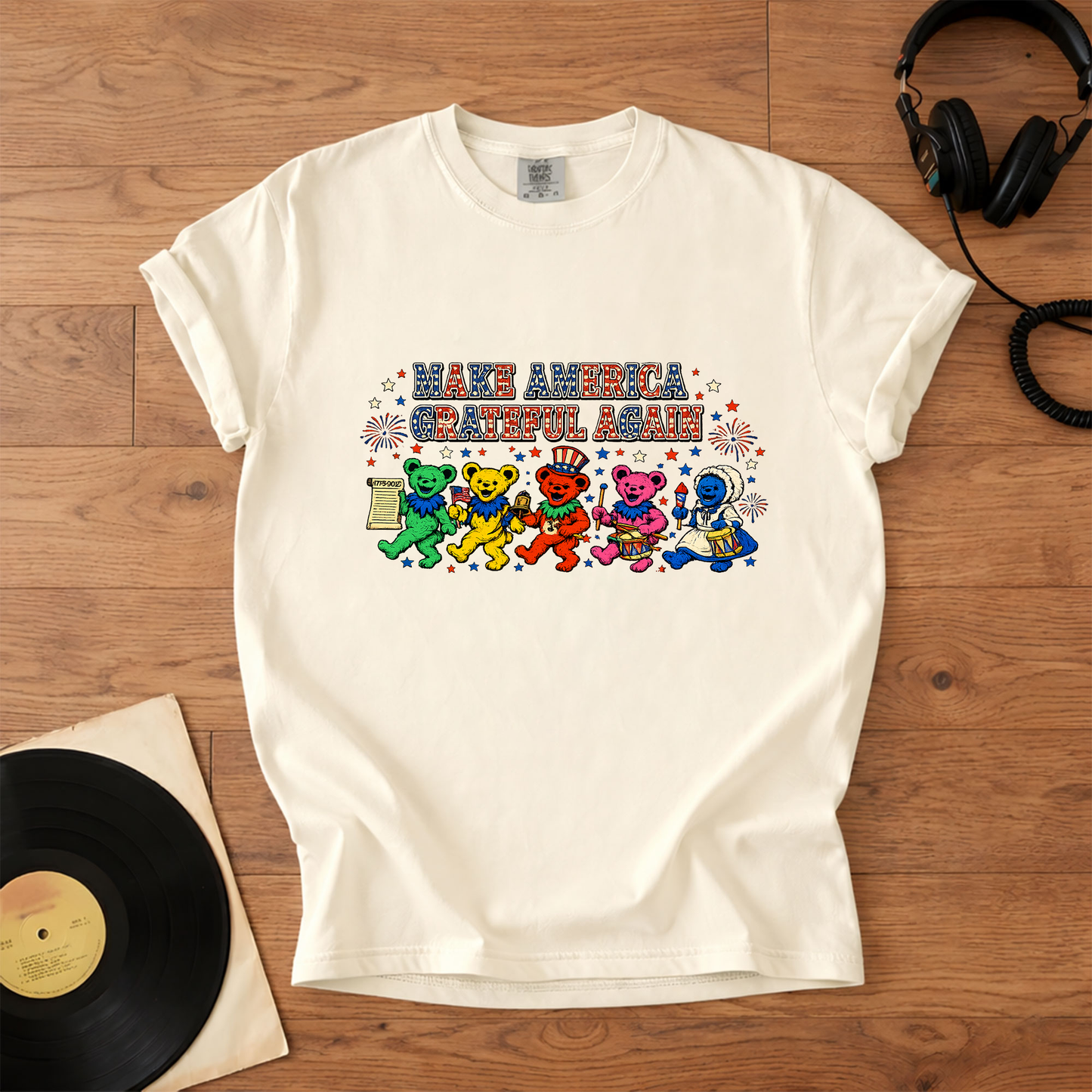 Grateful Dead Make America Grateful Again Graphic 4th of July Patriotic T-Shirt – Retro Rock Metal Music Fan Merch Tee