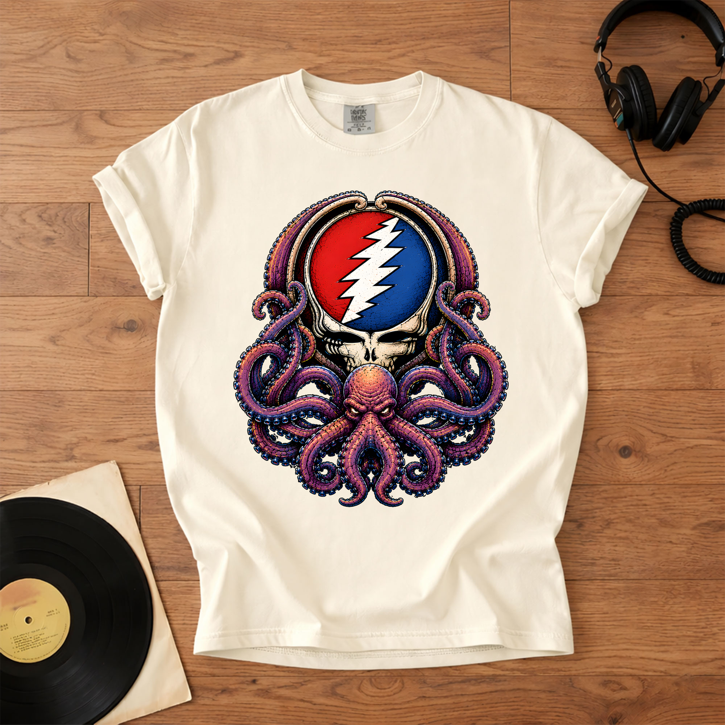 Grateful Dead Octopus Tentacles Graphic T-Shirt – Retro Rock Metal Music Fan Merch Tee