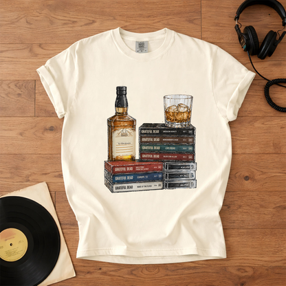 Grateful Dead Cassette Album Collection T-Shirt – Retro Music Grateful Dead Merch Tee