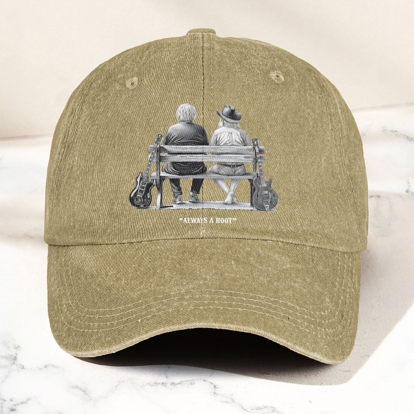 Grateful Dead Jerry Garcia Always A Hoot Music Merch Denim Cap – Retro Vintage Dad Cap Gift For Dad (With Box)