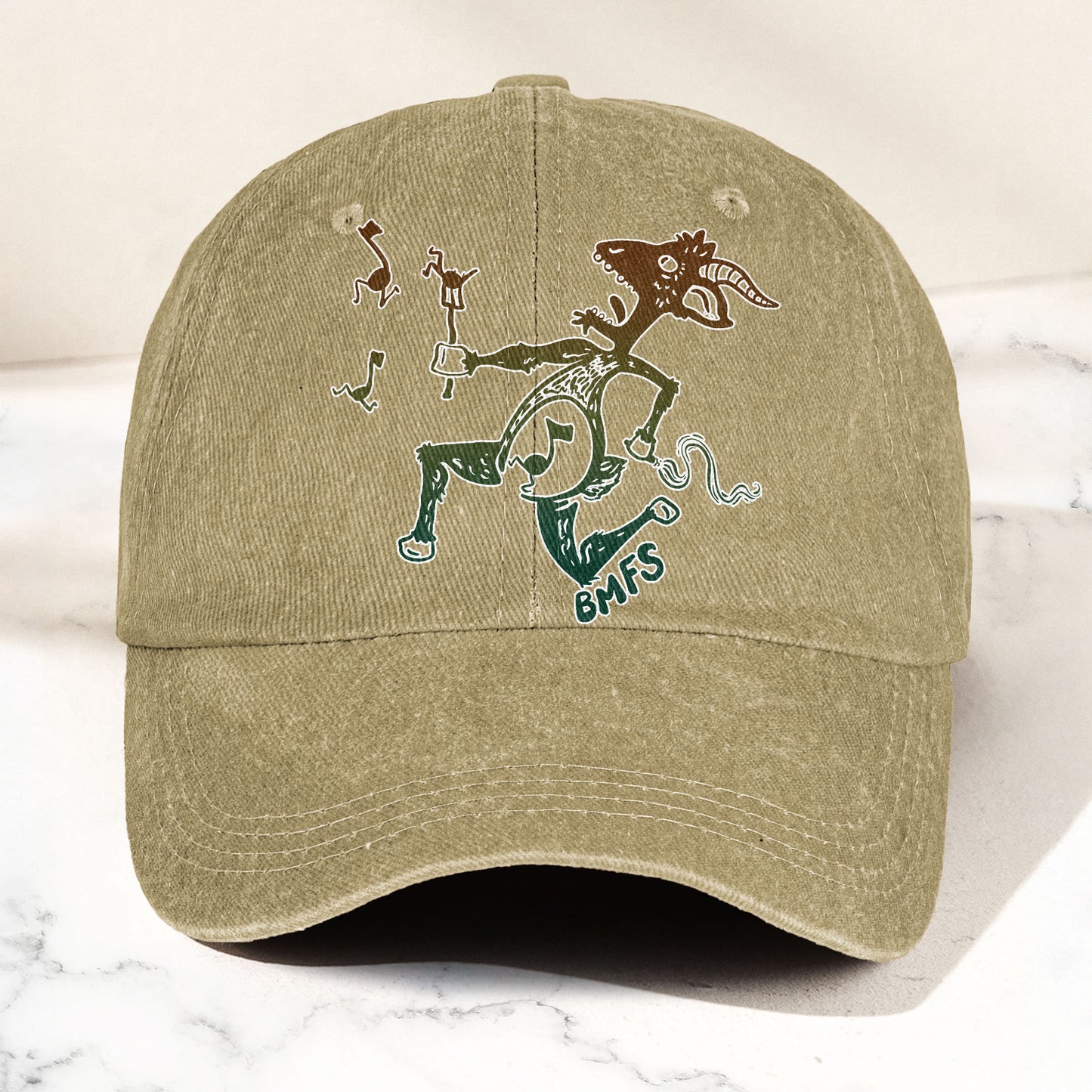 Billy Strings BMFS Dancing Goat Graphic Music Merch Denim Cap – Retro Vintage Dad Cap Gift For Dad (With Box)