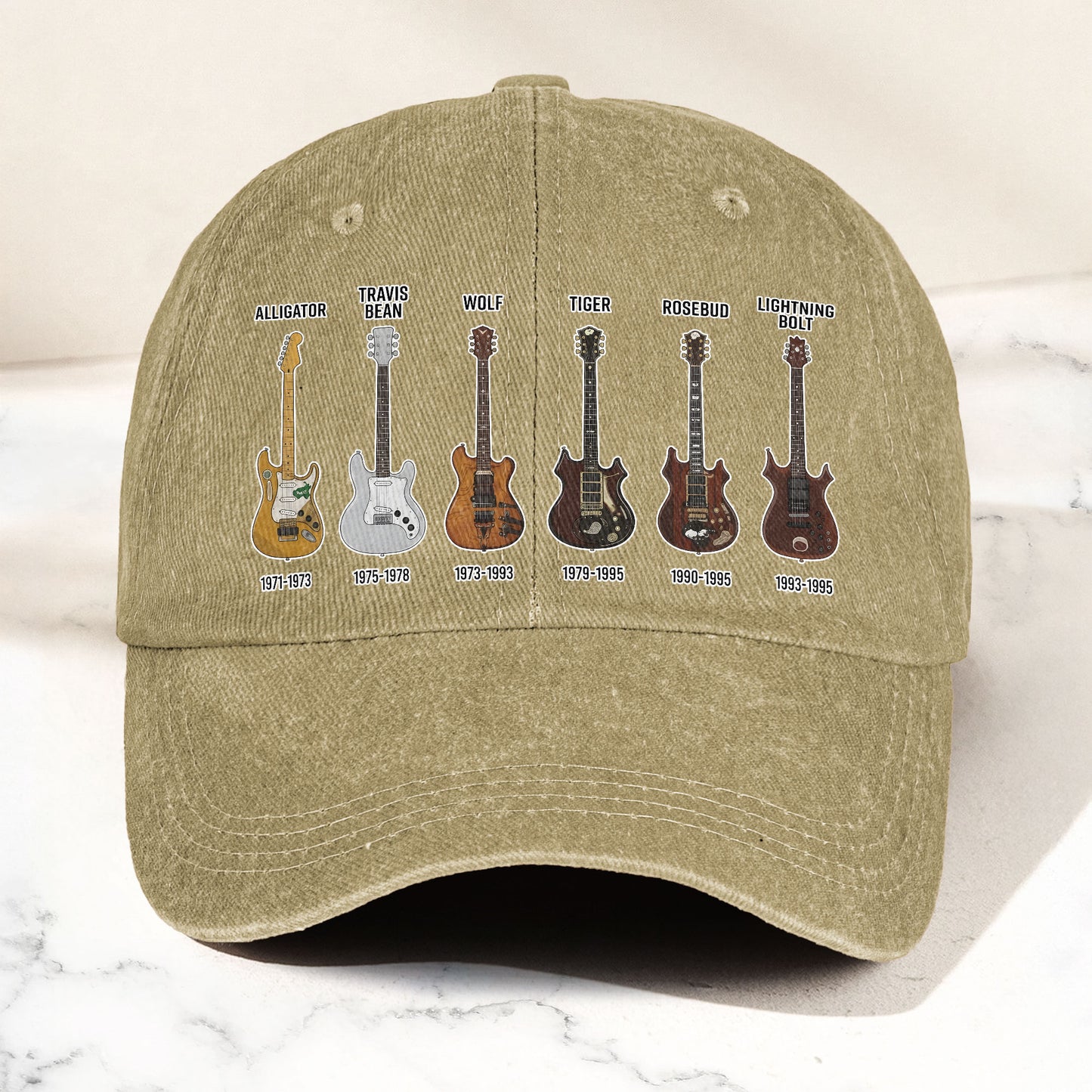 Grateful Dead Jerry Garcia Guitars History Music Merch Denim Cap – Retro Vintage Dad Cap Gift For Dad (With Box)