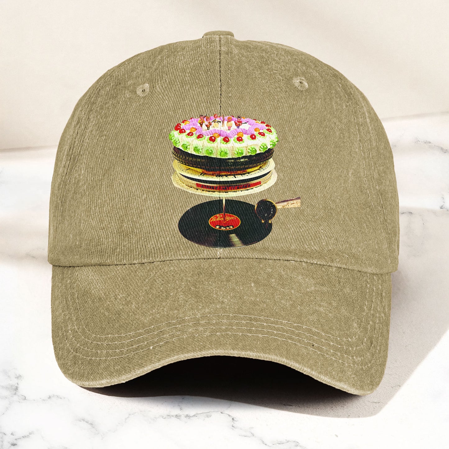 The Rolling Stones Let It Bleed Music Merch Denim Cap – Retro Vintage Dad Cap Gift For Dad (With Box)