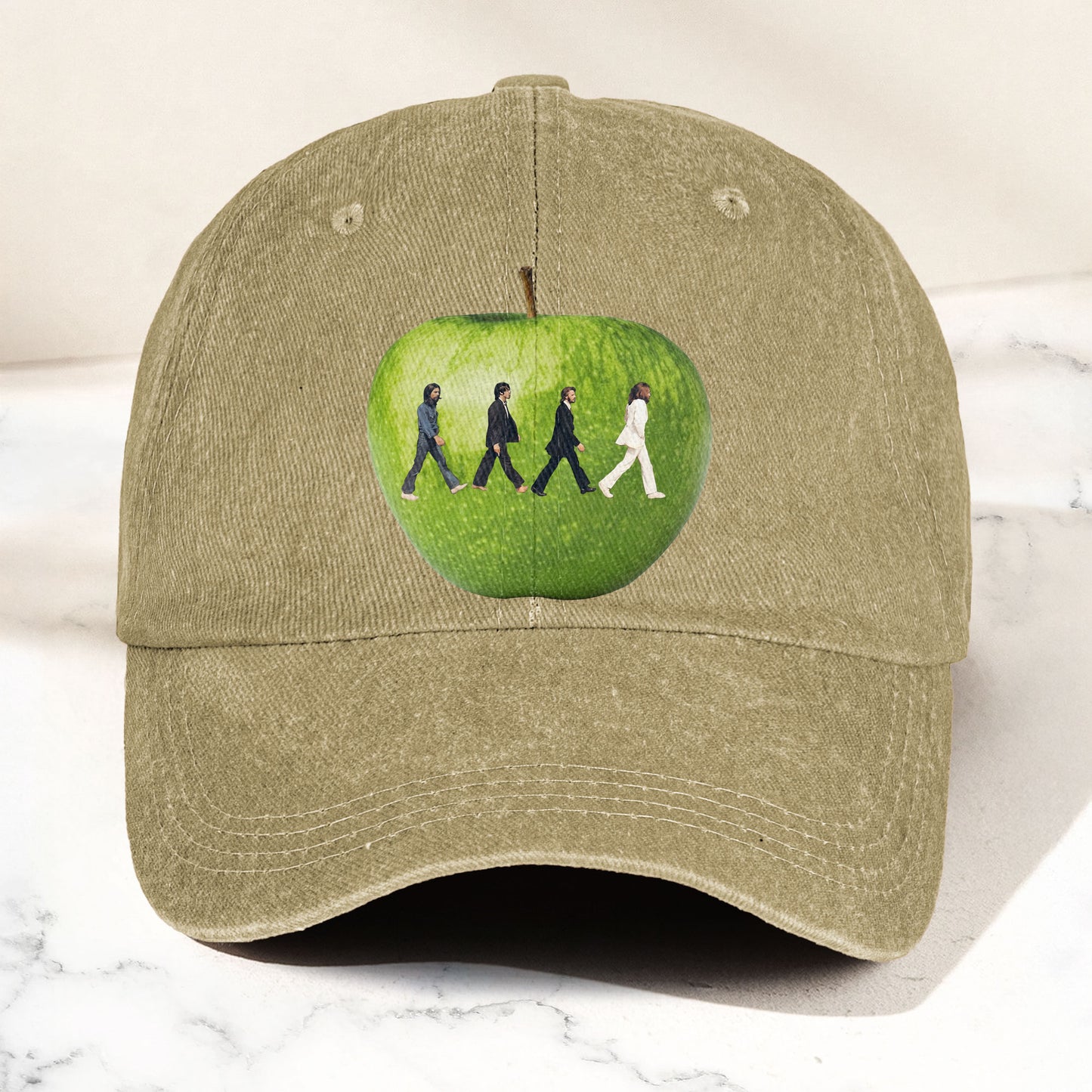 The Beatles Abbey Road Apple Graphic Music Merch Denim Cap – Retro Vintage Dad Cap Gift For Dad (With Box)