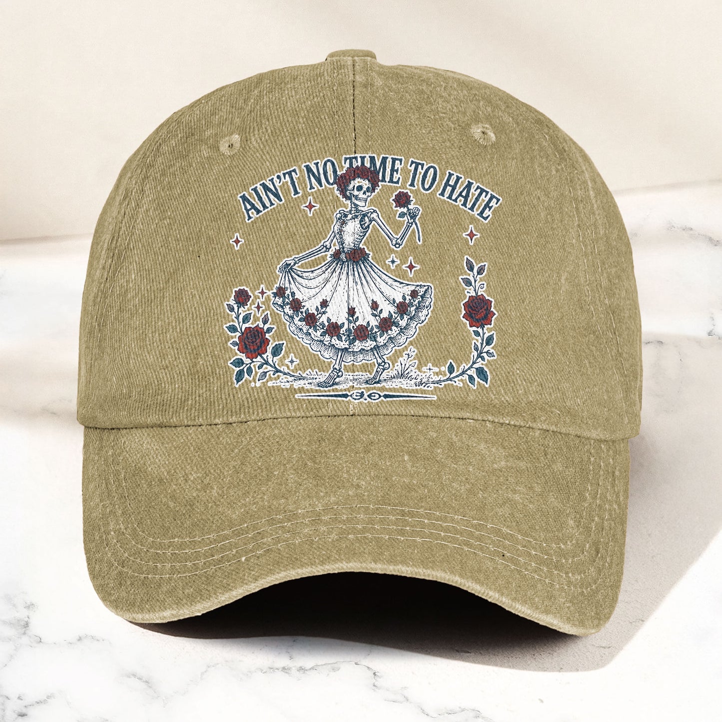 Grateful Dead Aint No Time To Hate Uncle Johns Band Lyrics Denim Cap – Retro Vintage Dad Cap Gift For Dad (With Box)