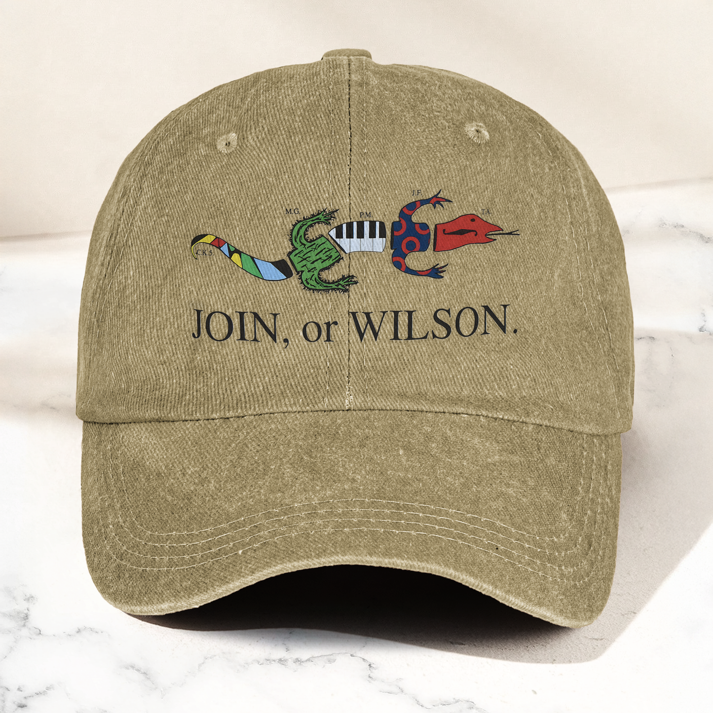 Join or Wilson Vintage Denim Cap – Retro Music Wilson Band Cap Gift For Dad (With Box)