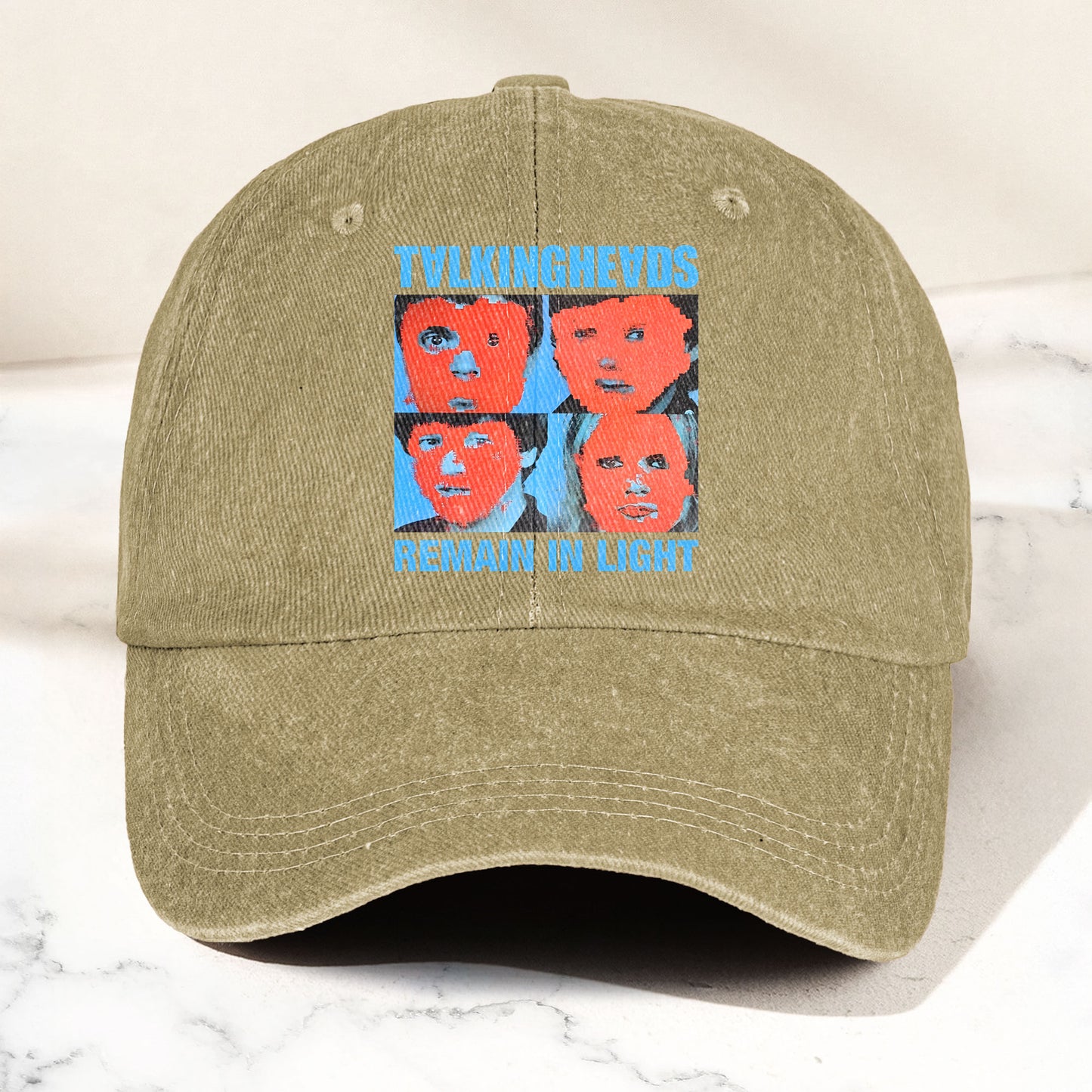 Talking Heads Remain in Light Punk Rock Music Denim Cap – Retro Music Fan Cap Gift For Dad (With Box)