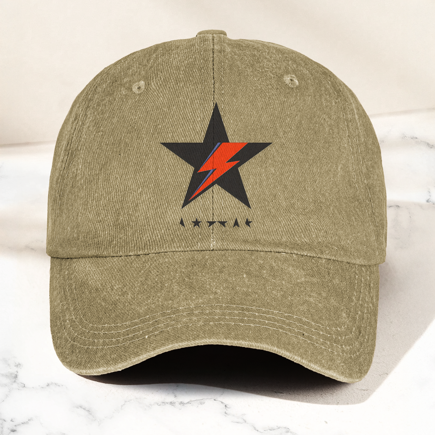 David Bowie Blackstar Ziggy Lightning Denim Cap – Retro Music Cap Gift For Dad (With Box)