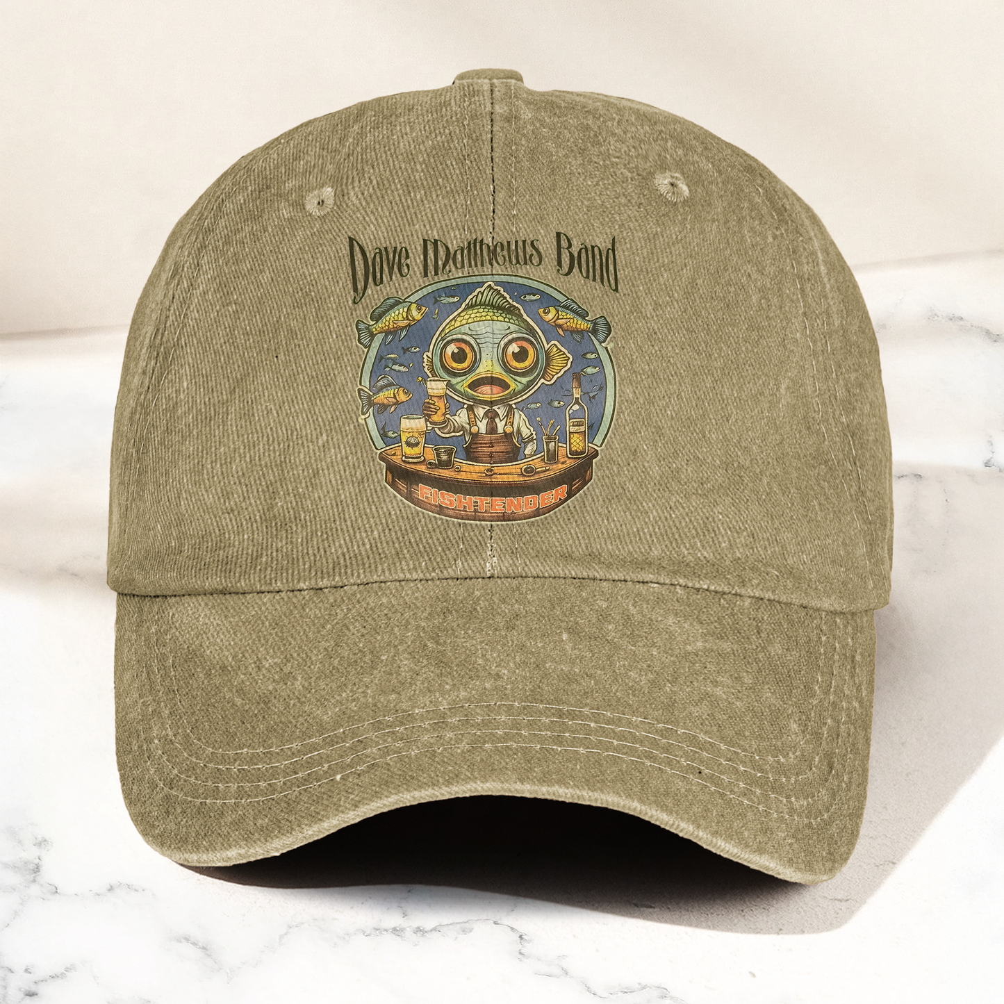 Dave Matthews Band Fishtender Denim Cap – Retro Music Cap Gift For Dad (With Box)